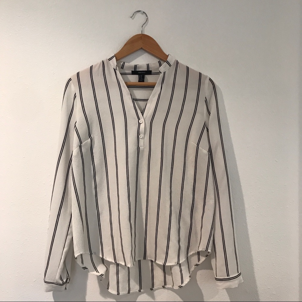 Forever 21 Striped Button Up